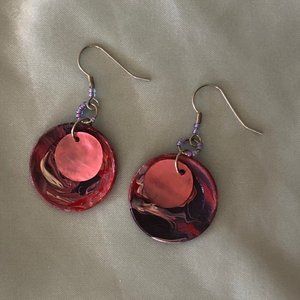 💎 Hand-painted iridescent earrings